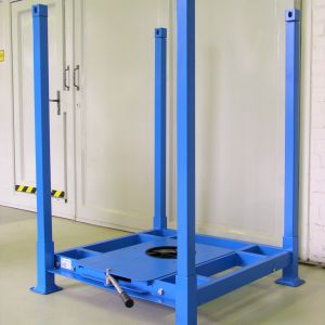 Stapelbares Big Bag Rack für effizientes Befüllen und Lagern – stabil, leicht zu positionieren.
