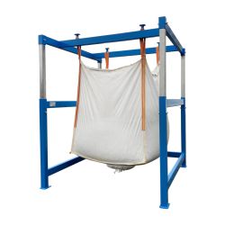 Big Bag Befüllgestell mit Lastentraverse für stabile Aufhängung.