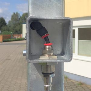 Pneumatische Anhebung der Big-Bag-Entleereinheit.
