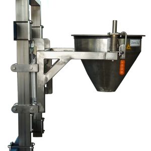 Big Bag Übergabe: staubdichter Anschluss an die Produktionseinheit, bedienerfreundlich.