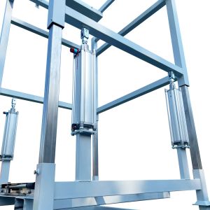 FlowLift Pro: Stabiles Stahlgestell und kraftvolle Pneumatik für Big Bag-Entleerung