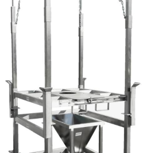 big-bag-entleereinrichtung-edelstahl-lebensmittelindustrie-trichter-und-rollen.png ATEX-konforme Rollen für sichere Bewegung von Big Bags, flexibel und stabil.