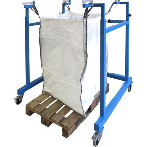 Rack S4 für Big Bags: Automatische Schlaufenfreigabe für schnellen Produktionsfluss