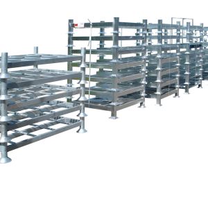 Stapelbares Universalrack, höhenverstellbar, für sichere Lagerung und Befüllung von Big Bags.