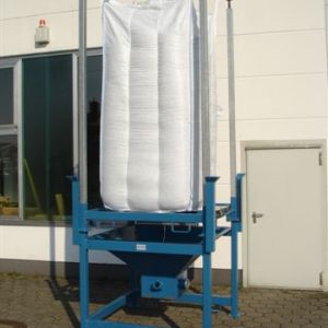 Auslaufkupplung mit Absaugtrichter für saubere Materialabführung<br />